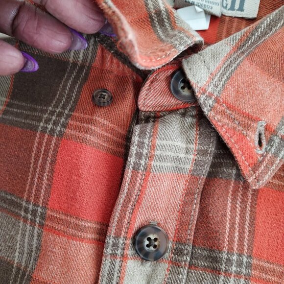 Duluth Trading Button Down Long Sleeve Flannel Plaid Shirt - Picture 10 of 12